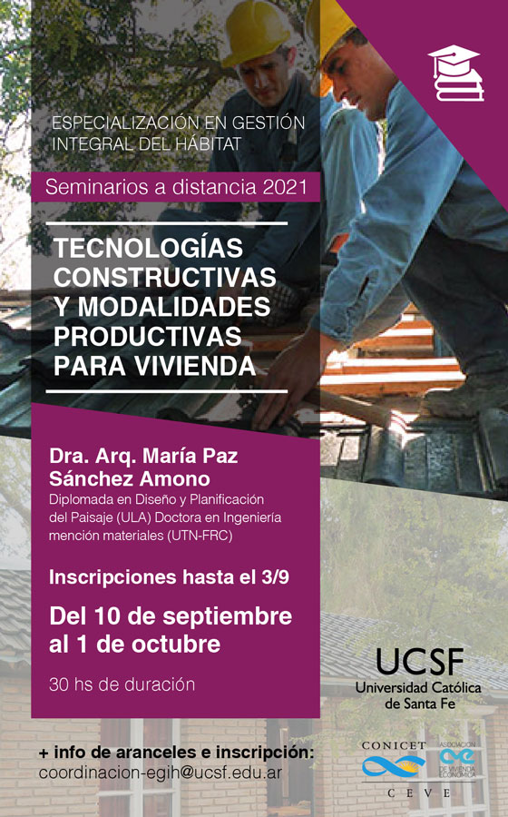  Seminario Tecnologías constructivas y modalidades productivas