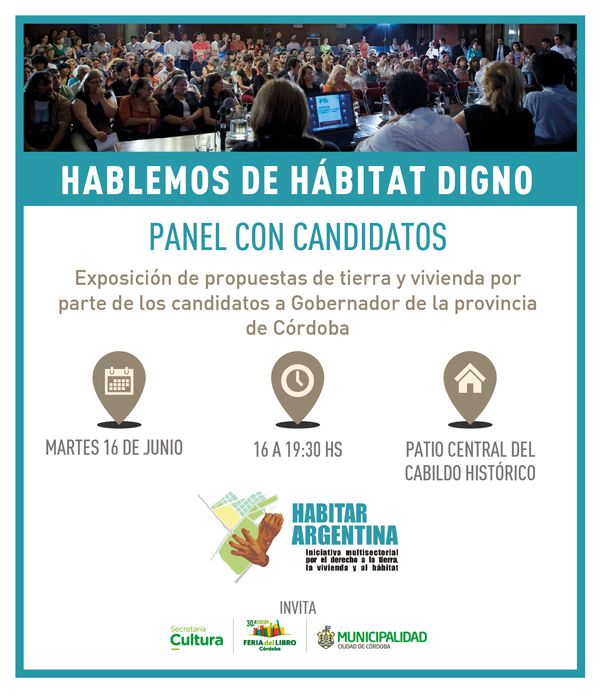 Hablemos de hábitat digno: panel con candidatos a gobernador