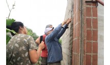 Junto al Banco de Materiales, AVE y CEVE construyen mejoras habitacionales